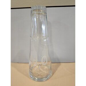 Vintage~Tumble Up ~Bedside Carafe and Water Glass Set~Clear Glass~H2O~Typography